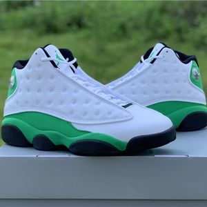 Jordan 13 White Lucky Green